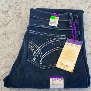 NWT Wrangler Q-Baby Cowgirl Cut Jeans Size 3/4x32